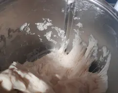 Step <p>Podemos fermentar en el vaso, en un bol o con la función, cuando la masa esta perfectamente fermentada queda así al separarla de las paredes del vaso.</p> illustration